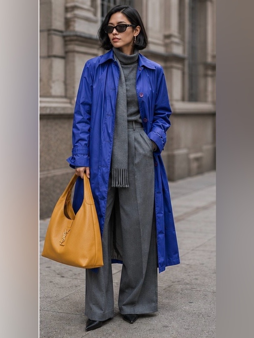 Vintage Chiago By Fleet Street Blue Trench Coat 10
